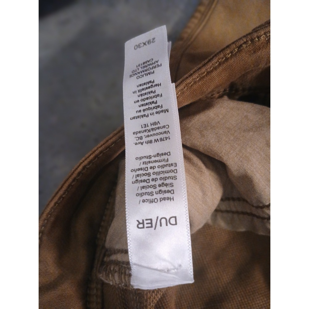 DU/ER DUER Pants Men 30x29 Beige N2X Slim Fit  Performance (Tag 30x30) - Picture 5 of 8
